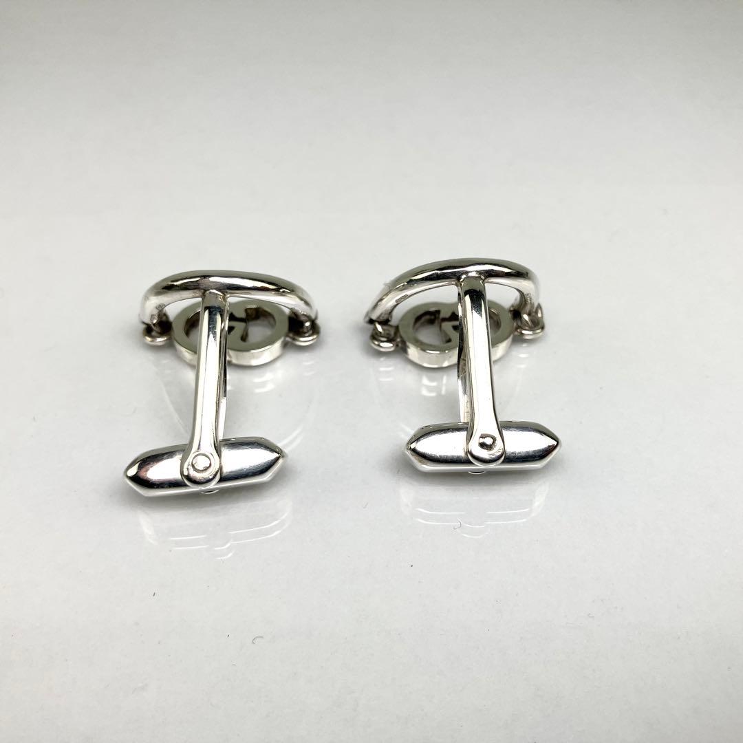 GUCCI グッチ　カフス　カフリンクス　インターロッキング　シルバー925