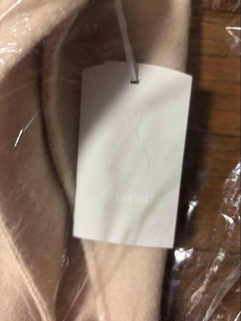 新品未使用　セルフォード　ファーポンチョコート　キャメル