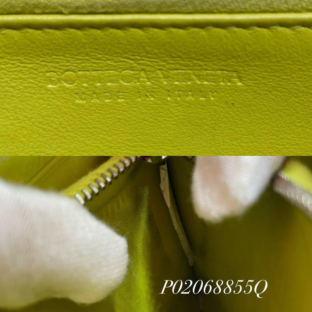 【訳あり美品】ボッテガヴェネタ マキシイントレチャート 長財布 ジップ 小銭入れ