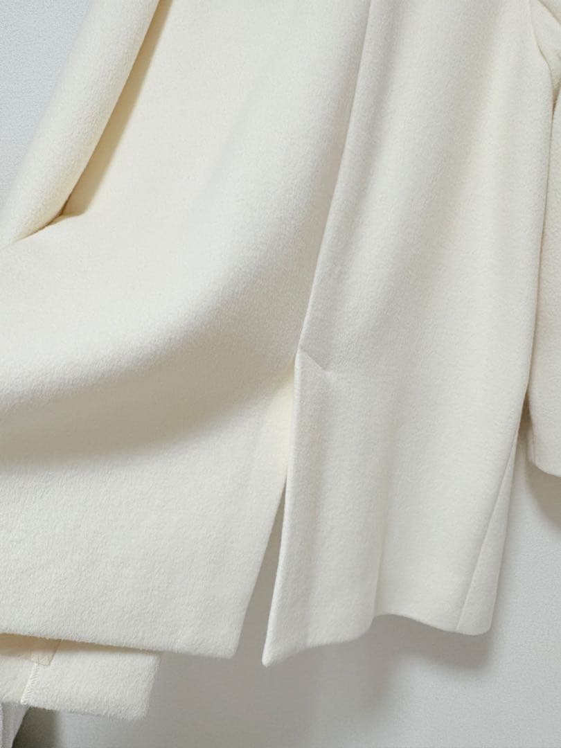 【美品】スナイデル snidel ステンカラーIラインウールコート アイボリー