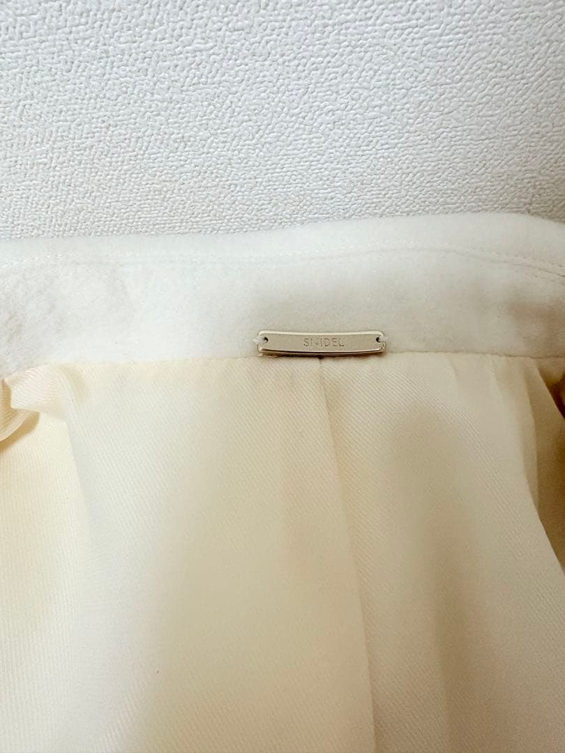 【美品】スナイデル snidel ステンカラーIラインウールコート アイボリー