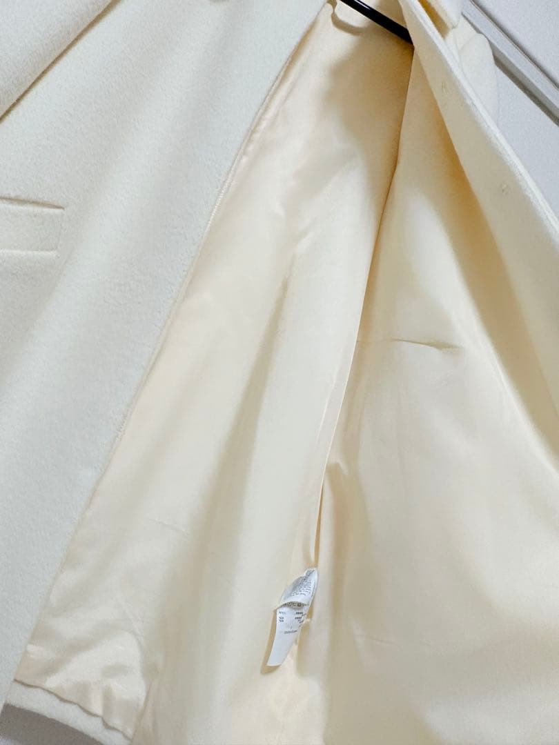 【美品】スナイデル snidel ステンカラーIラインウールコート アイボリー