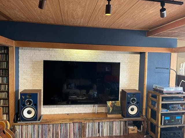 天然黒御影石 山西黒 オーディオボード●350×275×25● 2枚　ペア