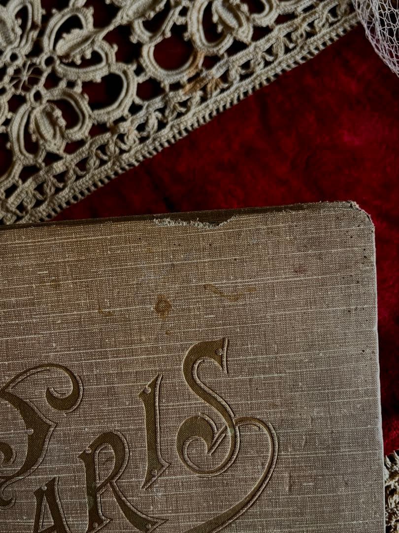 ◆フランスアンティーク1900年初頭パリ写真集ノートルダムルーヴル紙ものアルバム