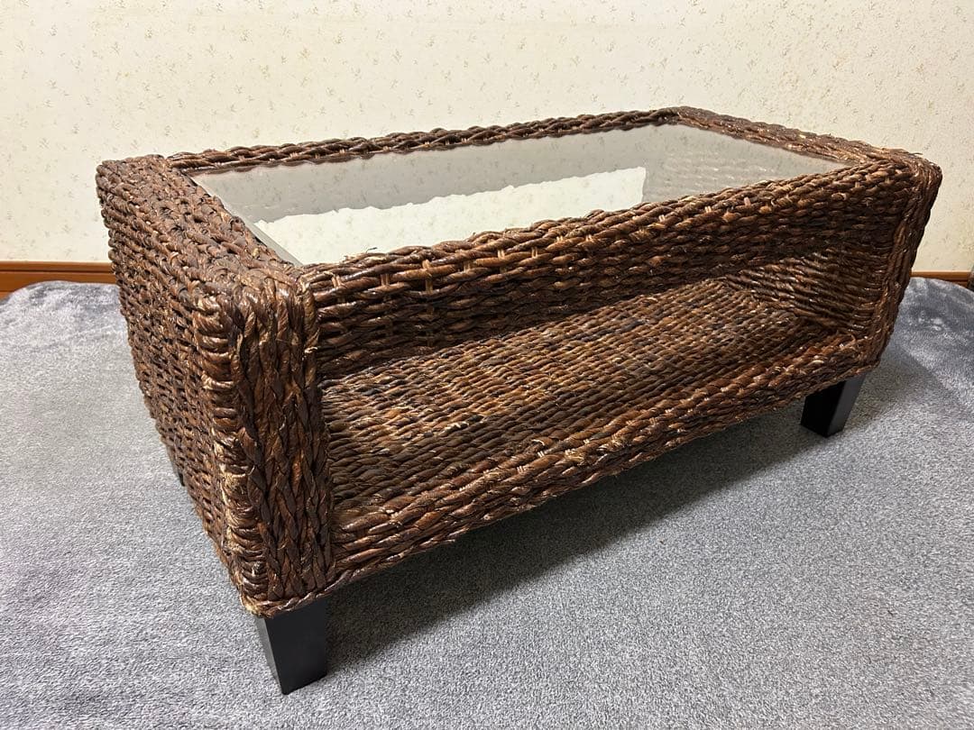 アバカ ガラステーブル(幅90)