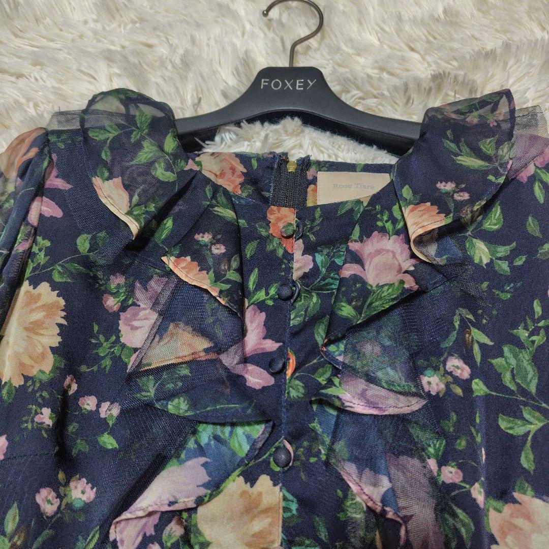 【未使用級♡2025モデル】希少46 ローズティアラ　フラワープリントワンピース