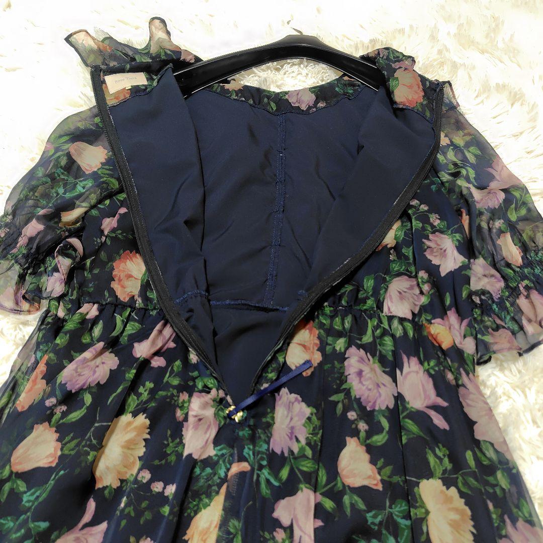 【未使用級♡2025モデル】希少46 ローズティアラ　フラワープリントワンピース