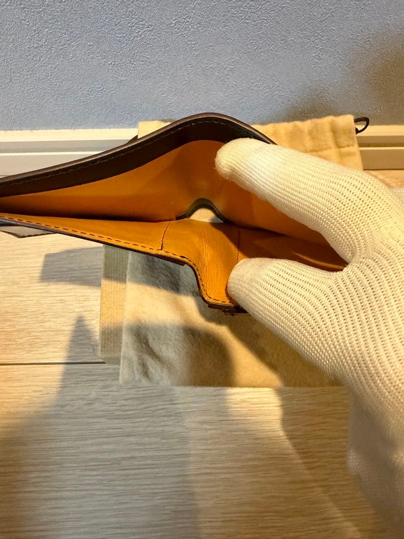 GANZO シェルコードバン ブラック 小銭入れ付き二つ折り財布