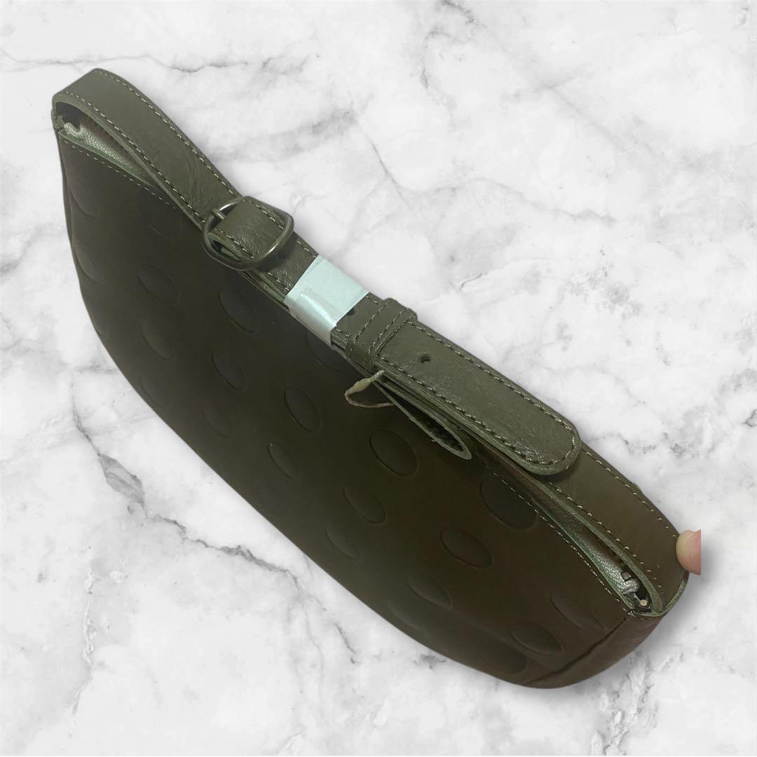 【美品】♡新品未使用♡Kanmi 牛革ドット柄 ショルダーバッグ 本革 カバン