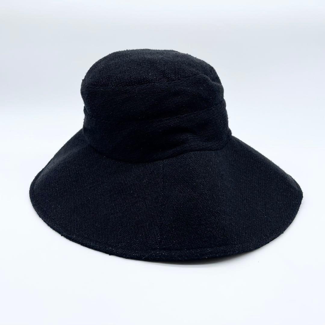 【美品】バレンシアガ　バケットハット　ブラック ロゴ入り　日本製