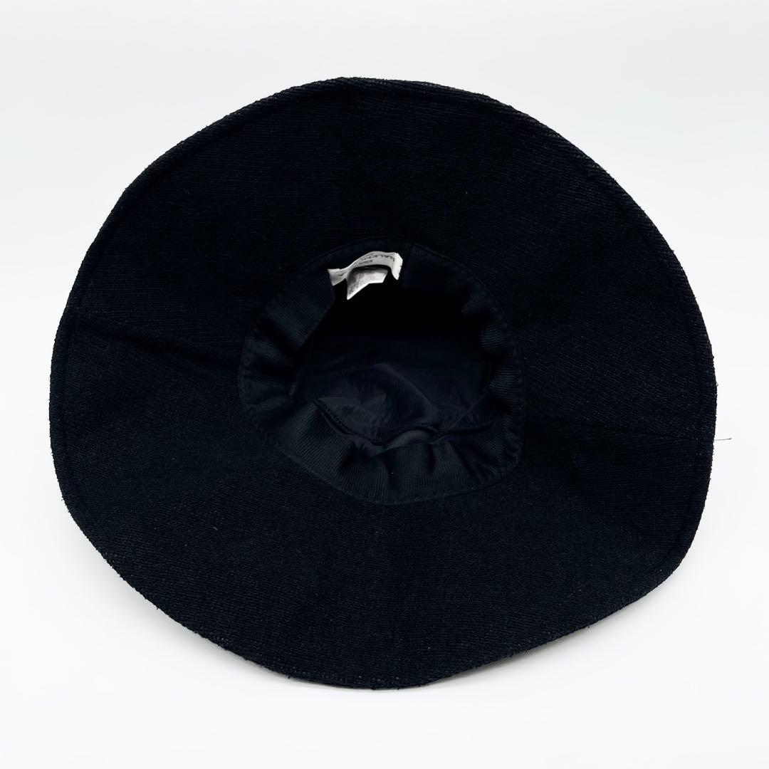 【美品】バレンシアガ　バケットハット　ブラック ロゴ入り　日本製