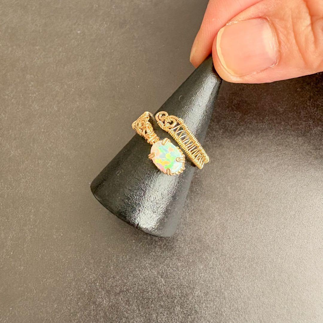 ngoma フリーサイズリング、京都オパール14kgfトップ、チェーン