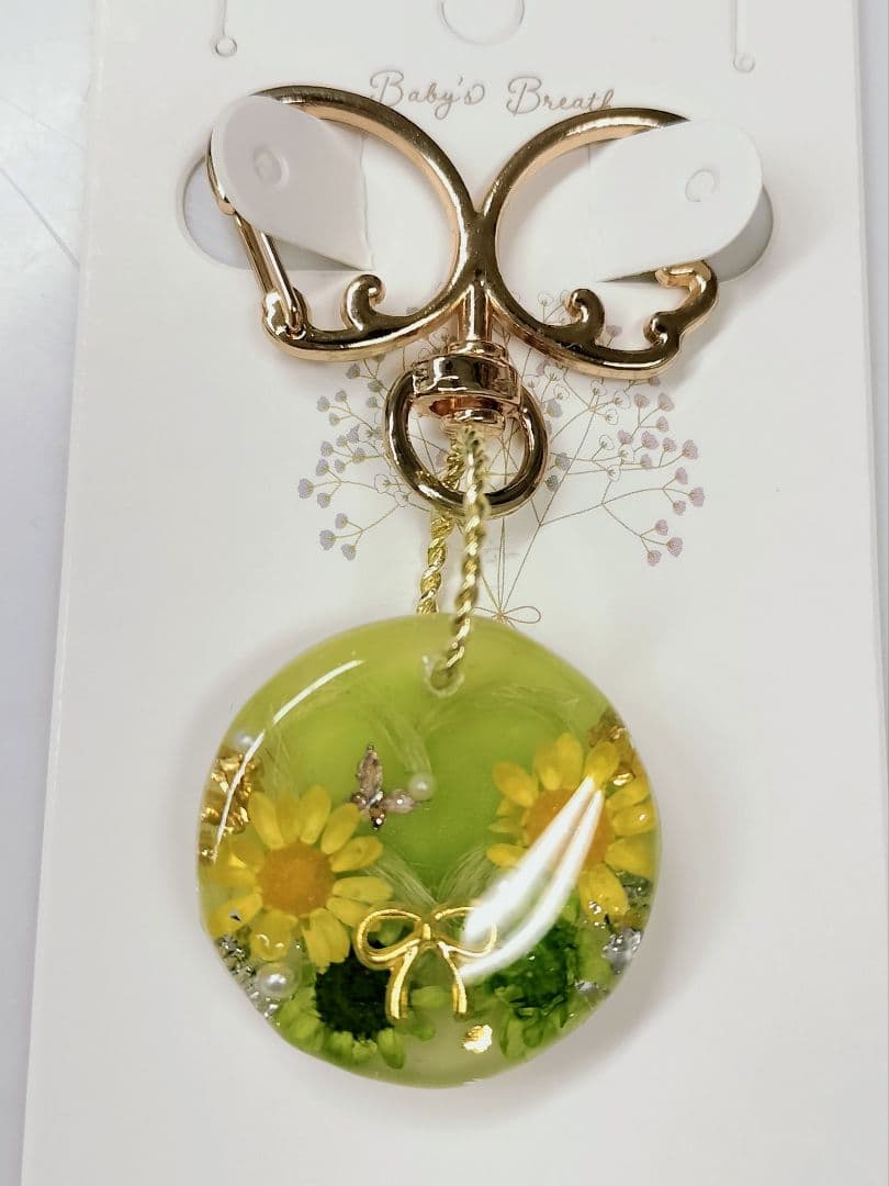 メモリアルチャーム&ペンダントセット 蝶々と花