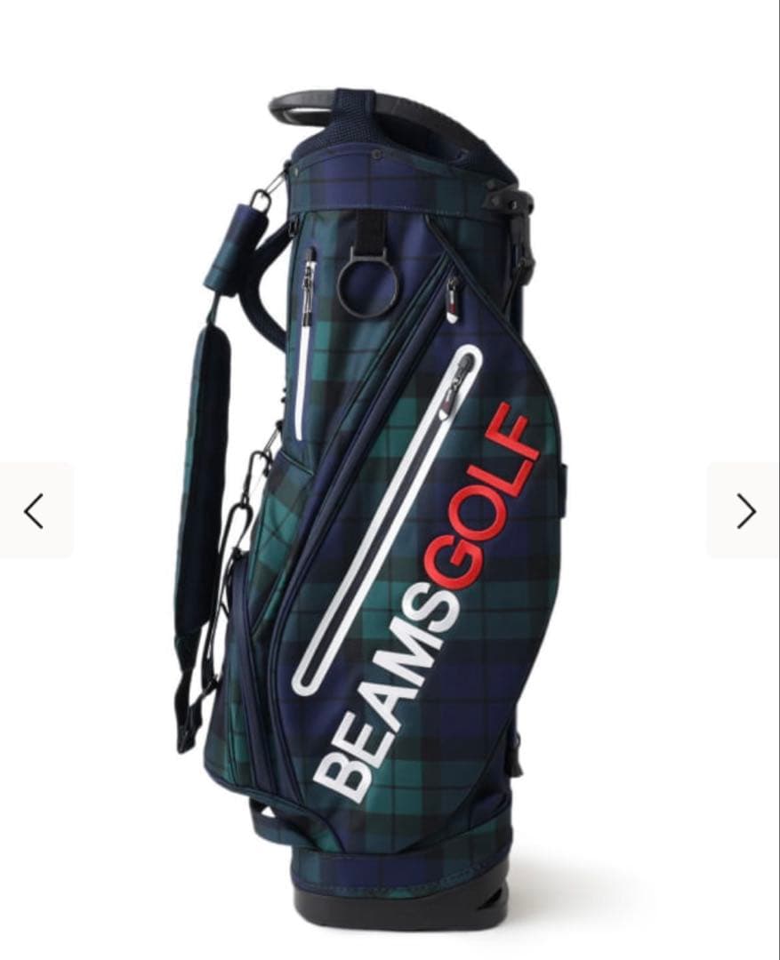 【新品未使用】BEAMS GOLF キャディバッグ ネイビー・チェック