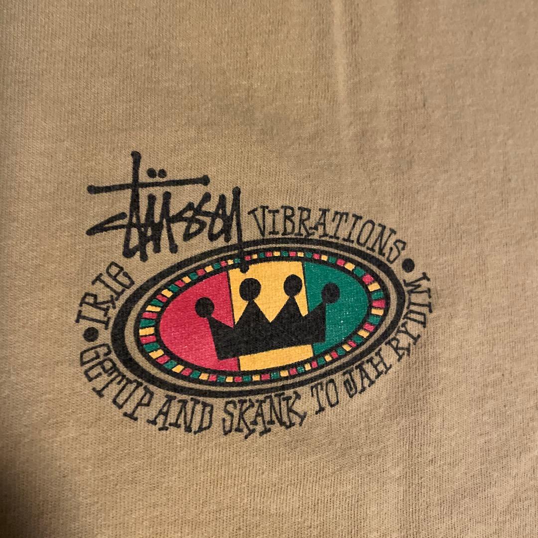 Old Stüssy 90年台初期黒タグ 黄色系カラー Lサイズ