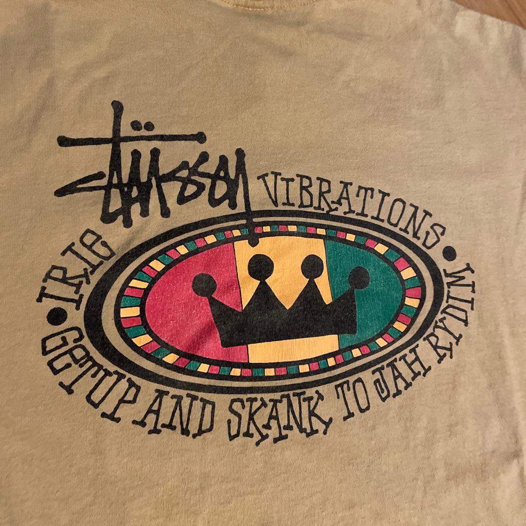 Old Stüssy 90年台初期黒タグ 黄色系カラー Lサイズ