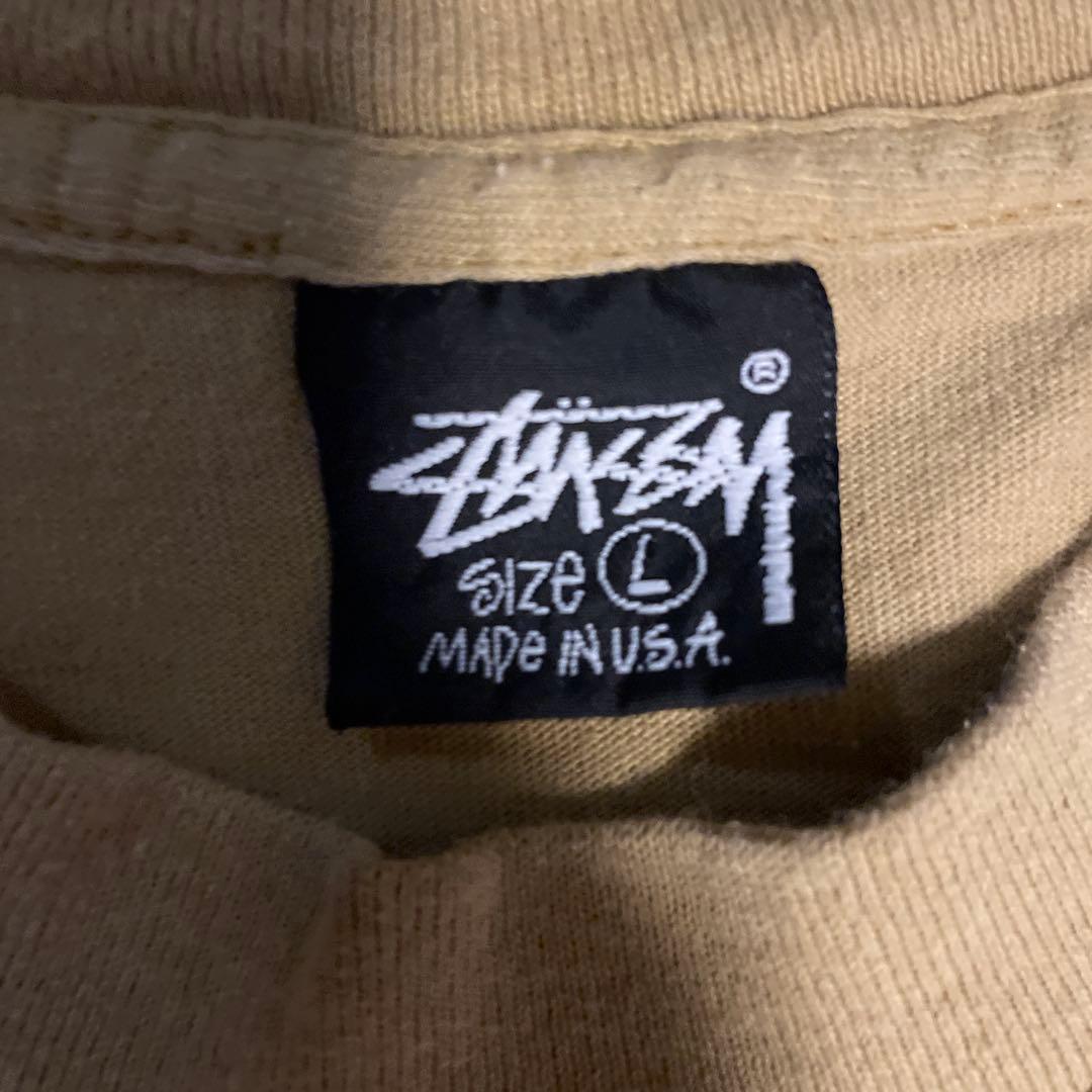 Old Stüssy 90年台初期黒タグ 黄色系カラー Lサイズ