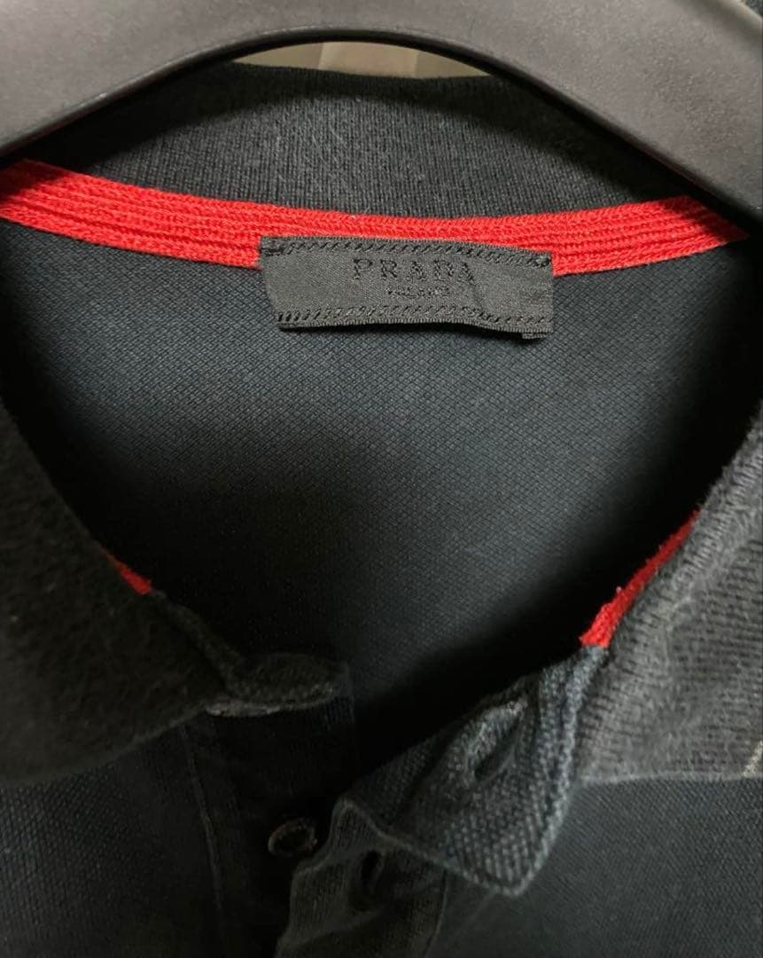 PRADA 2014 半袖ポロシャツ 鹿の子 ライン