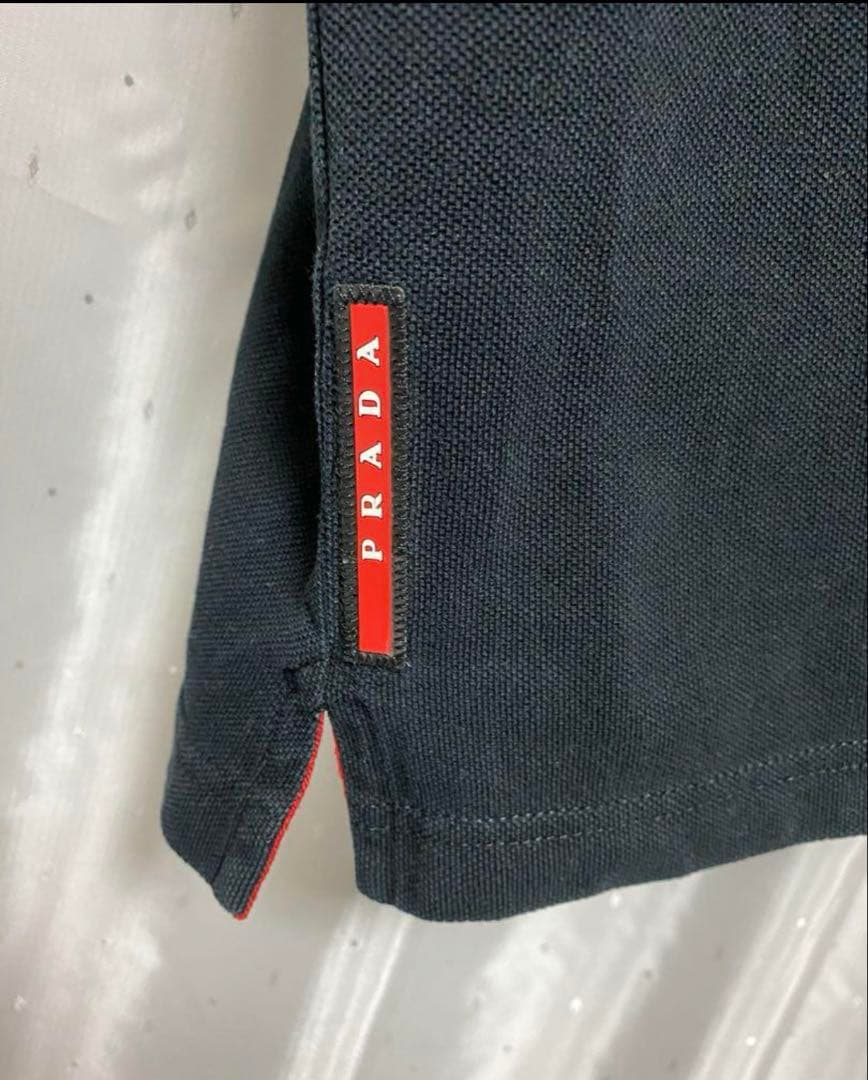 PRADA 2014 半袖ポロシャツ 鹿の子 ライン