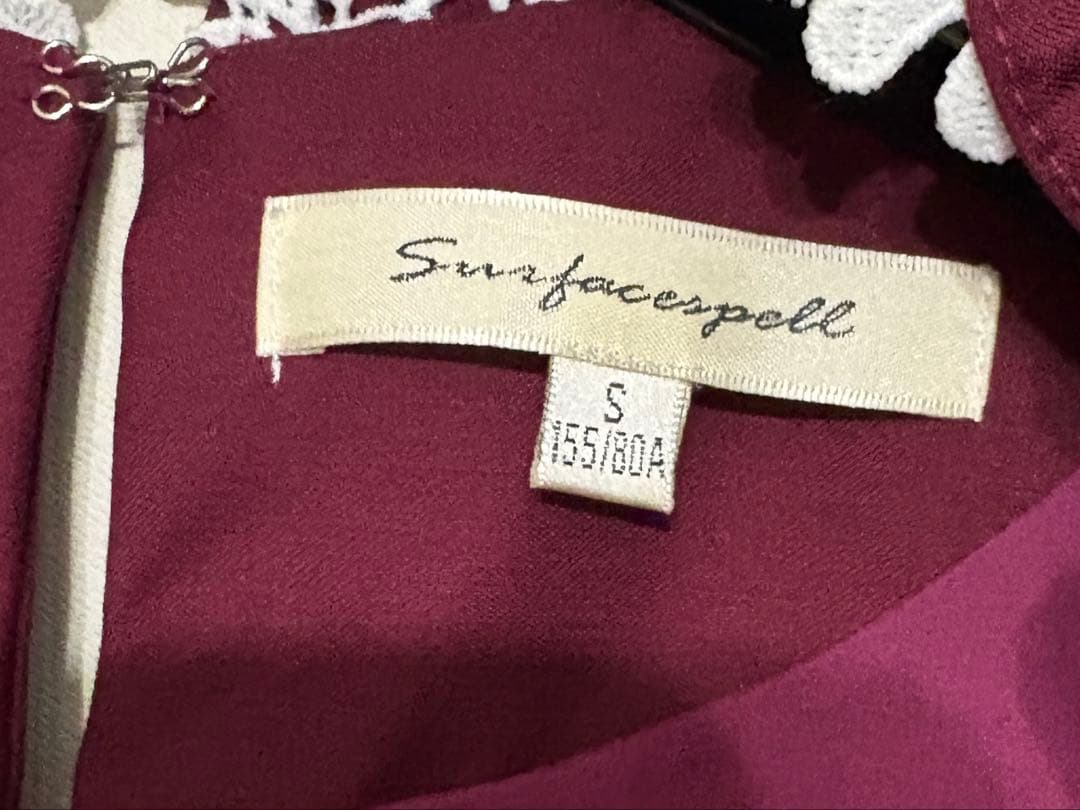 Surfacespell エンパイアドレス　ワンピース　エンジ