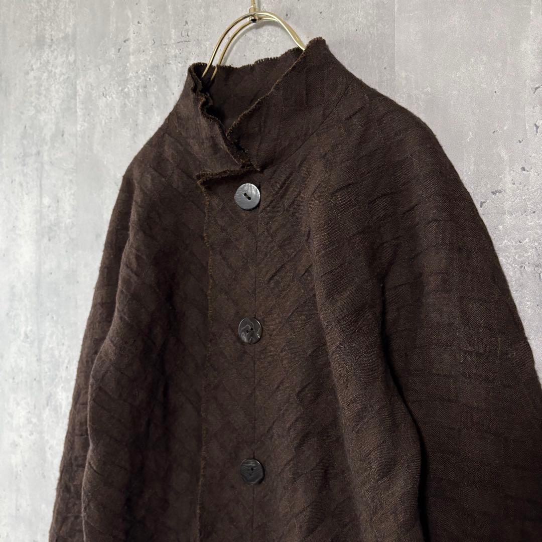 良品✨ヨーガンレール リネンウールスタンドカラージャケット　希少