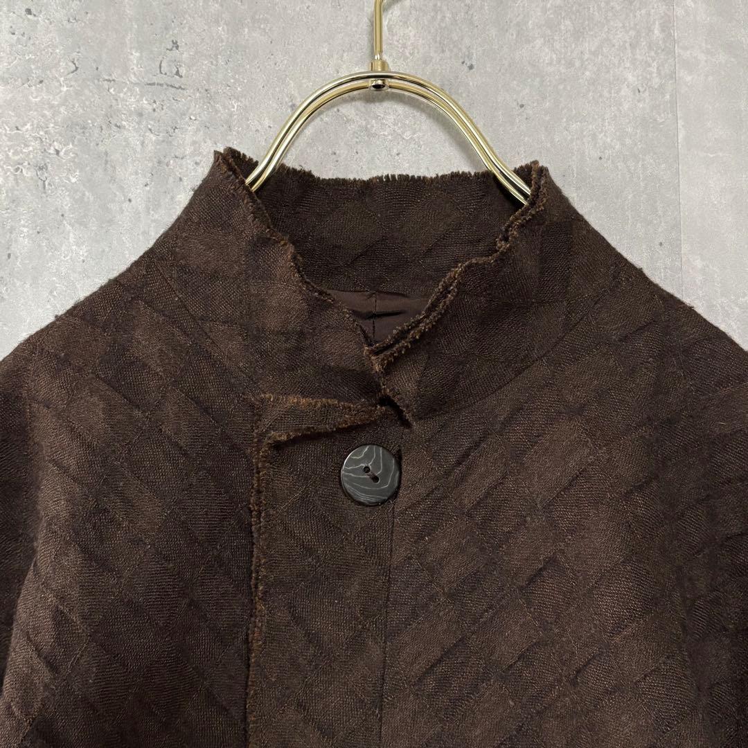 良品✨ヨーガンレール リネンウールスタンドカラージャケット　希少
