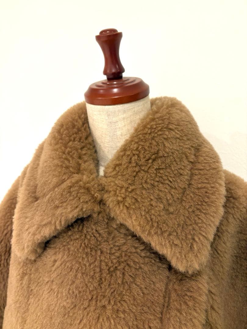 【タグ付き新品】アルパカウールケープコート　MaxMaraテディ風