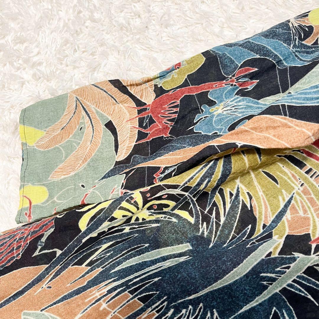 ヨーガンレール　ロングワンピース　動物　葉っぱ　民族　ワニ