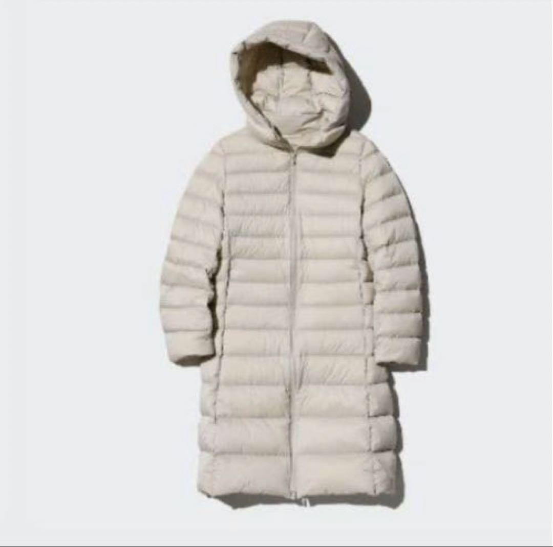 【未使用】ユニクロ　ウルトラライトダウンロングコート　Lサイズ　 ベージュ
