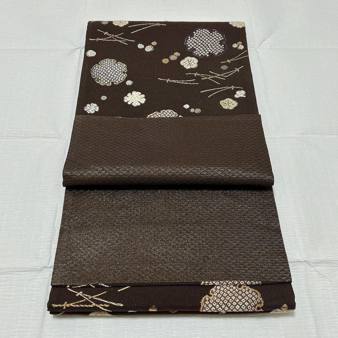 【専用】織文意匠鈴木　袋帯　唐織　西陣織　正絹　金銀糸　落款あり　福楽錦