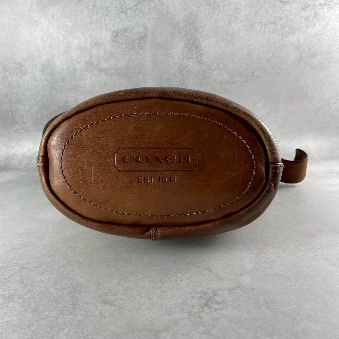 ✨美品✨コーチ　ブリーカー　ショルダーバッグ バケツ型　レザー　ブラウン