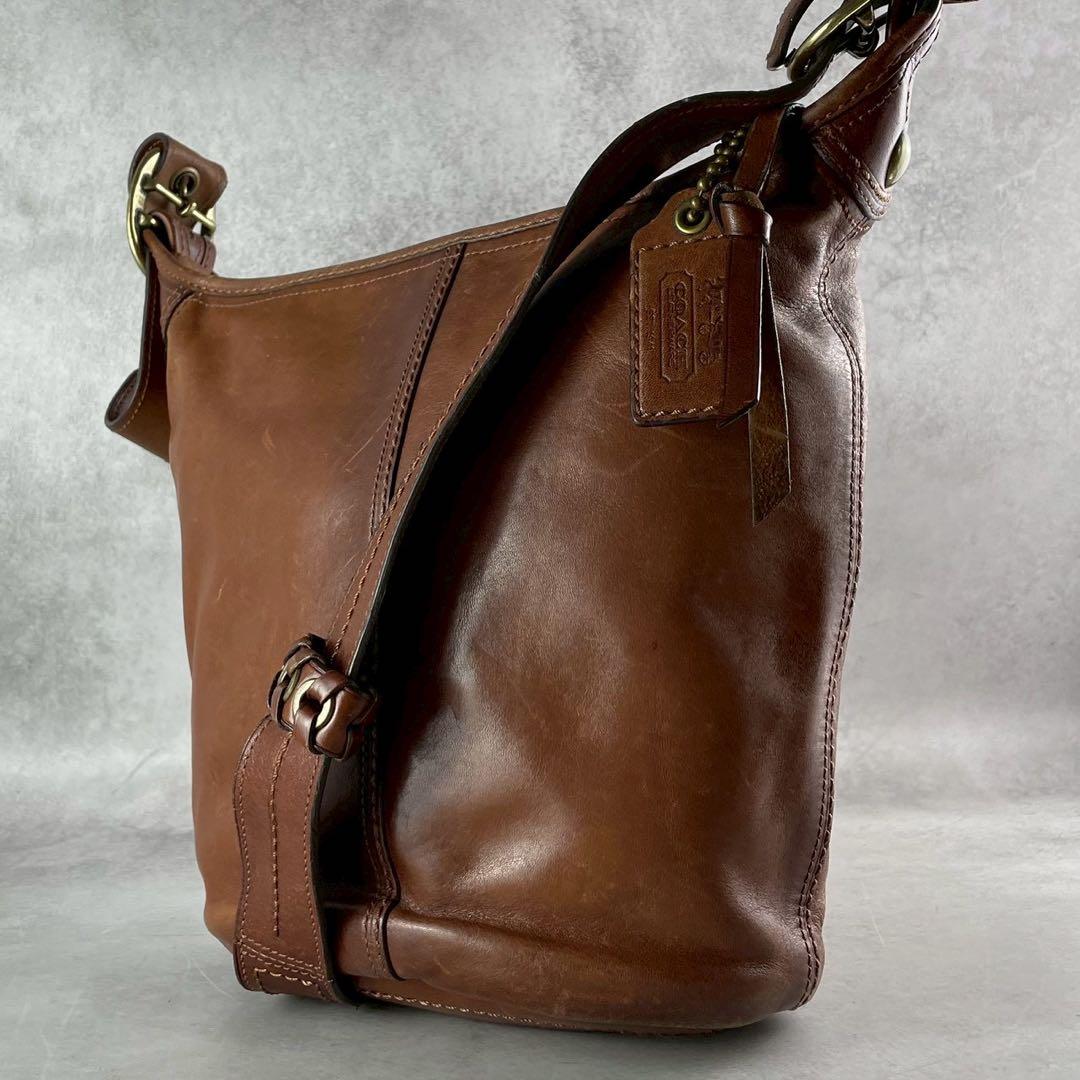 ✨美品✨コーチ　ブリーカー　ショルダーバッグ バケツ型　レザー　ブラウン