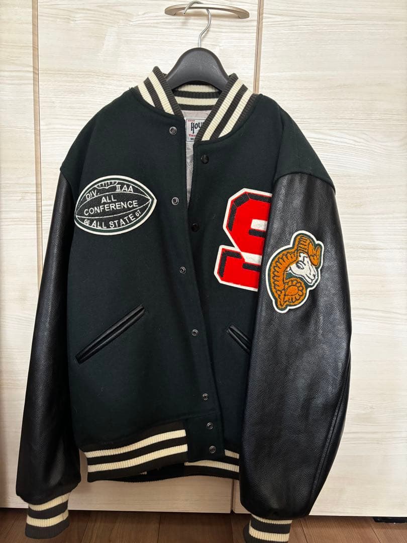 HOUSTON スタジャン X-LARGE ダークグリーン