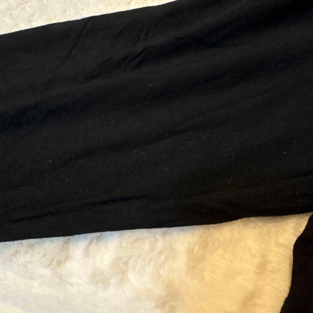 90s CHANEL 黒 長袖Tシャツ ロングTシャツ シャネルロゴ