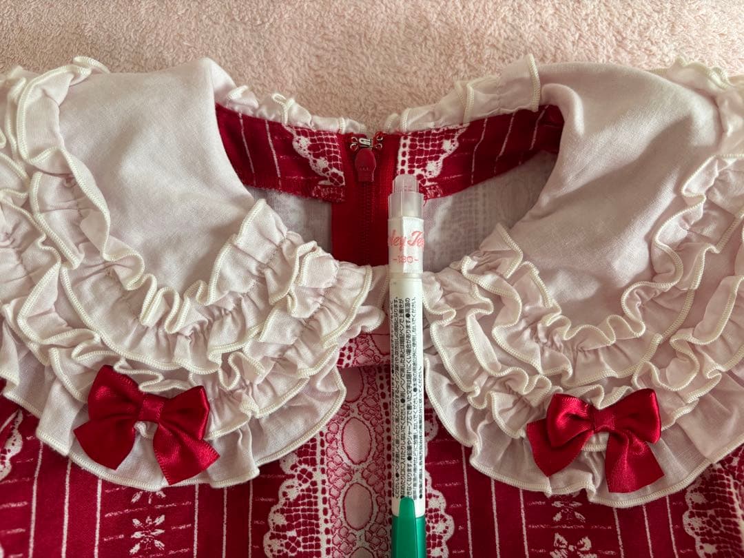 美品Shirley Temple テディベアワンピース　130cm クリスマス