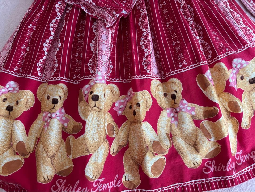 美品Shirley Temple テディベアワンピース　130cm クリスマス
