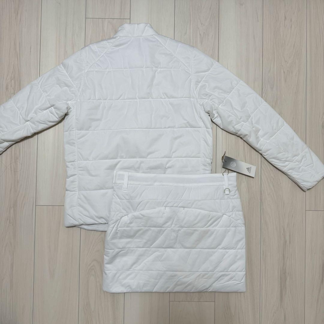 新品 アディダス セットアップ 中綿　ジャケット　スカート　秋冬　かわいい 白