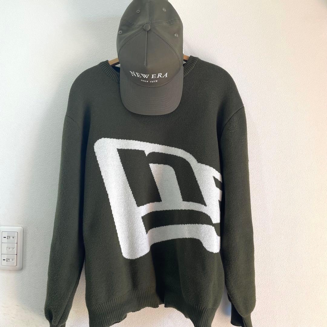 NEW ERA ニューエラゴルフ セーター＆キャップ　セット　デカロゴ　XL