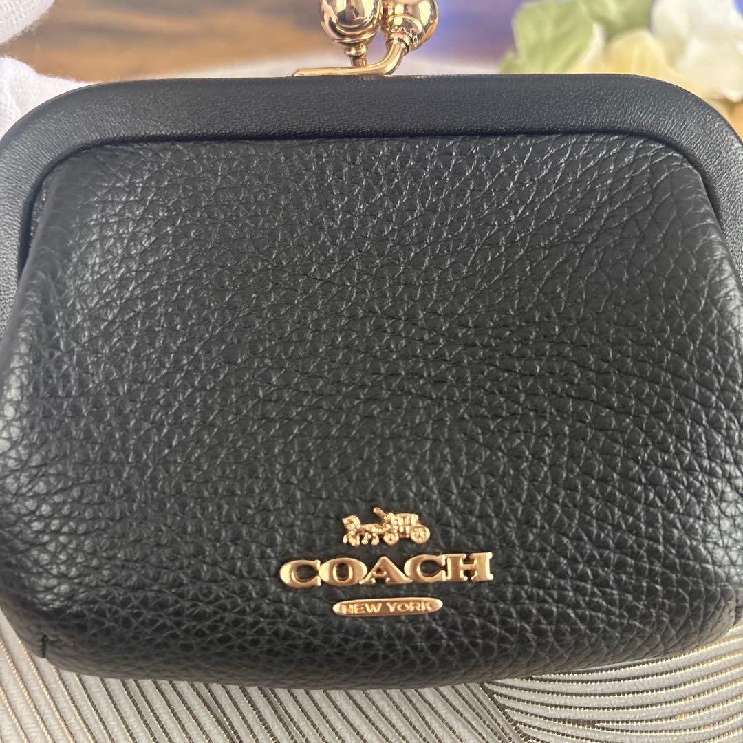 COACH ブラック がま口ケース