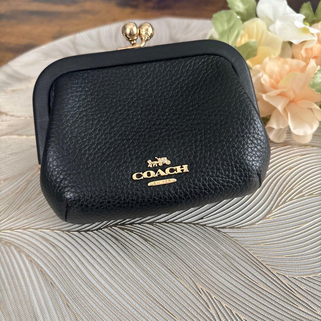 COACH ブラック がま口ケース