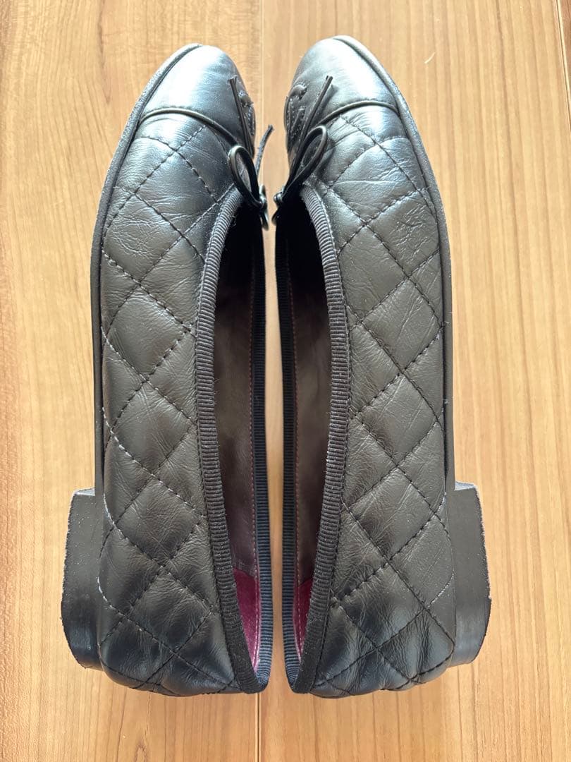 美品【CHANEL シャネル】バレリーナ 35.5(22.5センチ) 保存袋付
