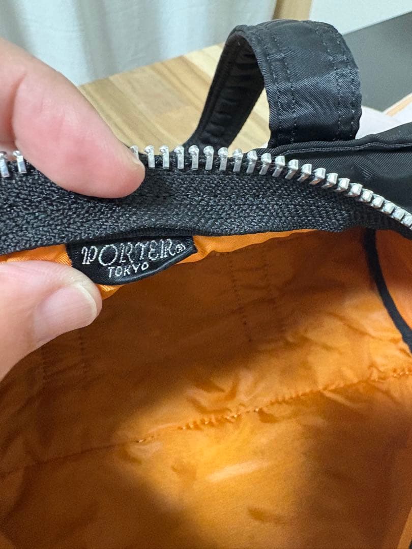 希少極美品　Porter タンカー　ボストンバッグ　ブラック　ナイロン　オレンジ