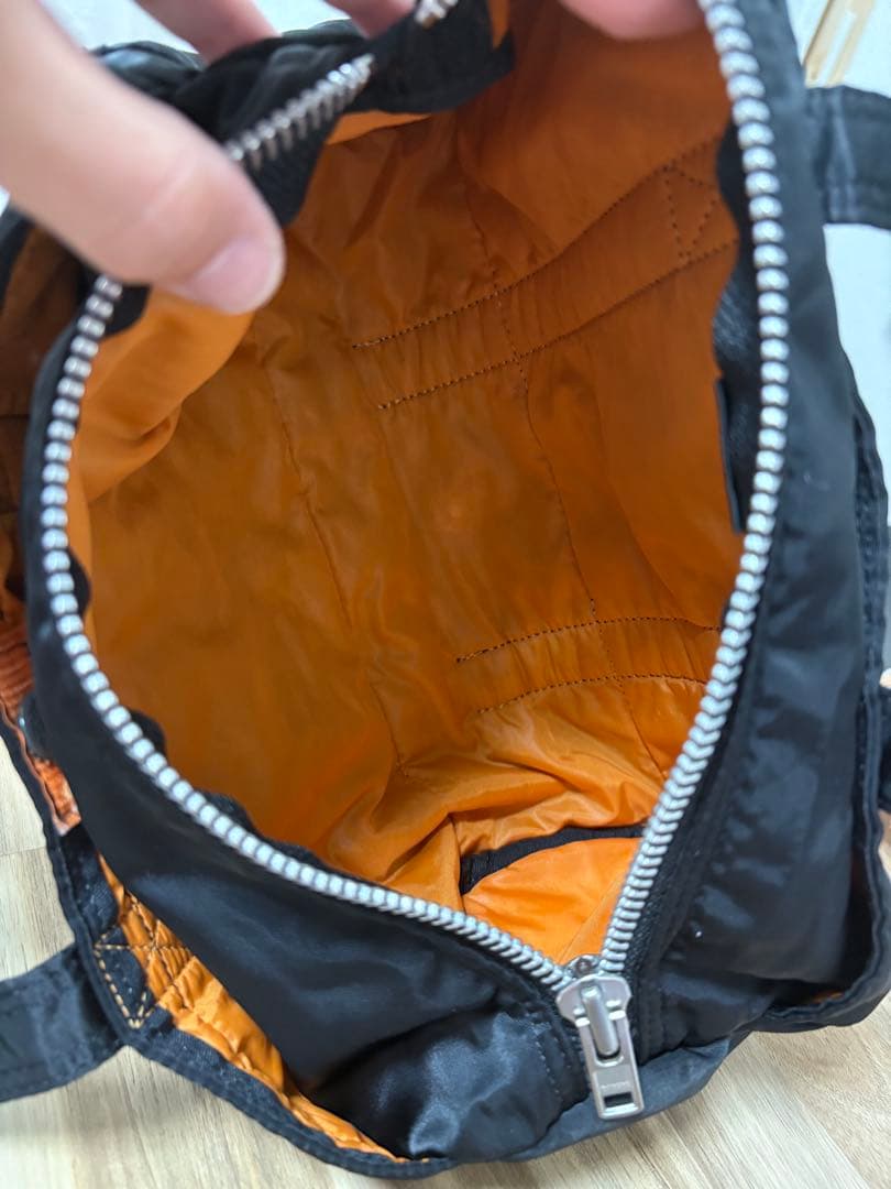 希少極美品　Porter タンカー　ボストンバッグ　ブラック　ナイロン　オレンジ