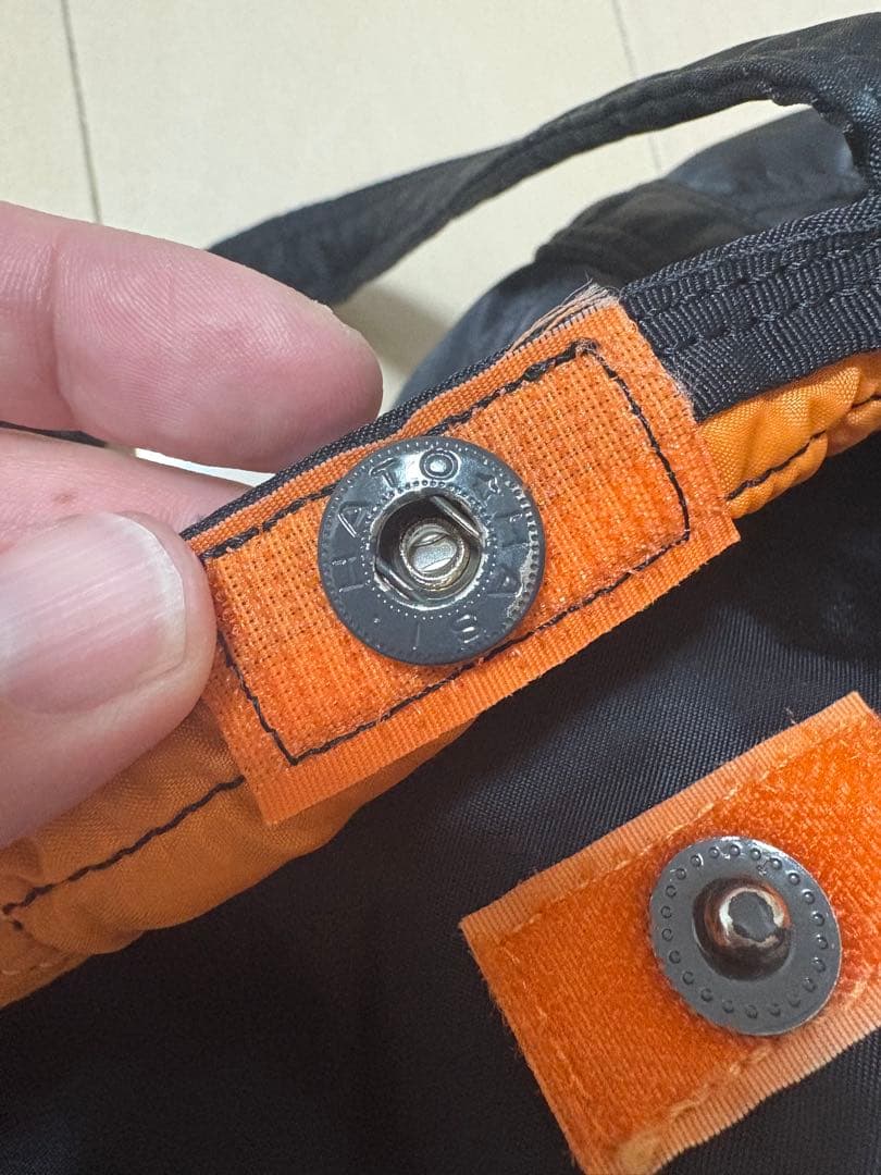 希少極美品　Porter タンカー　ボストンバッグ　ブラック　ナイロン　オレンジ