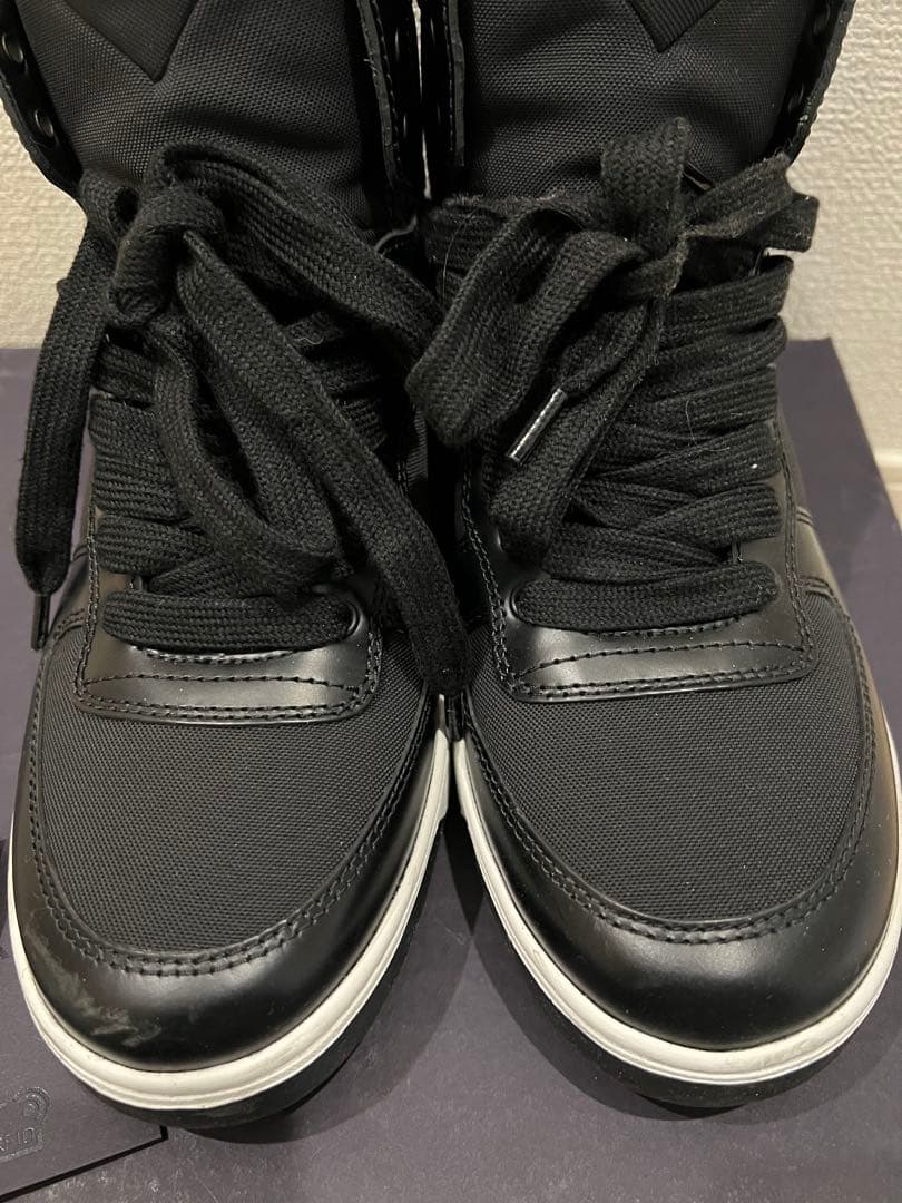 B*C様 PRADA ハイカットスニーカー ブラック　レディース　25.5cm