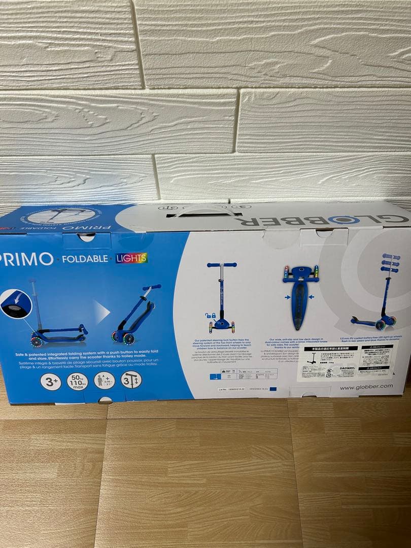 まいすん【新品】プリモ フォールダブルライト キックボード　ブルー
