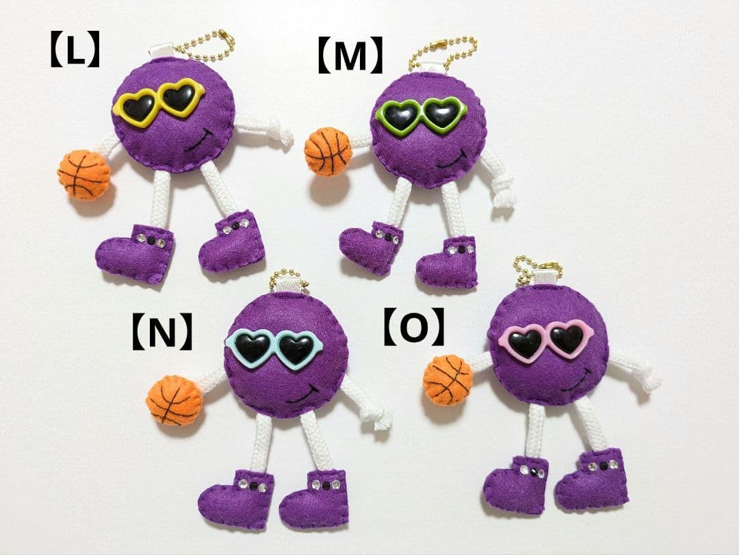 【完成品】ハンドメイド バスケットボール フェルト お守り 部活お守り 28個