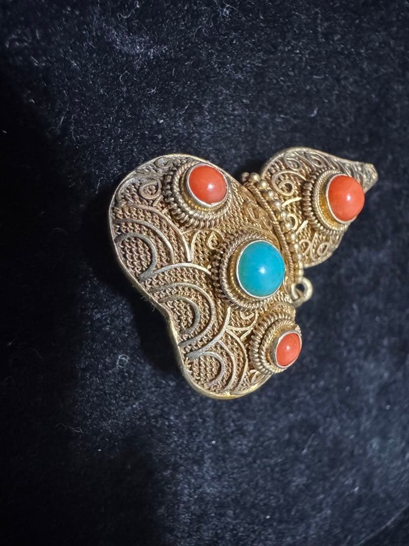 中国 七宝 銀細工 silver アクセサリー 天然石