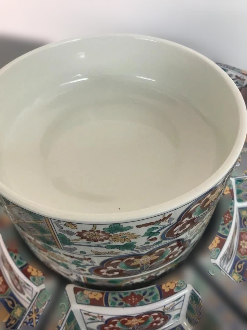 新品未使用　献上伊万里焼の回転式三段重オードブル皿