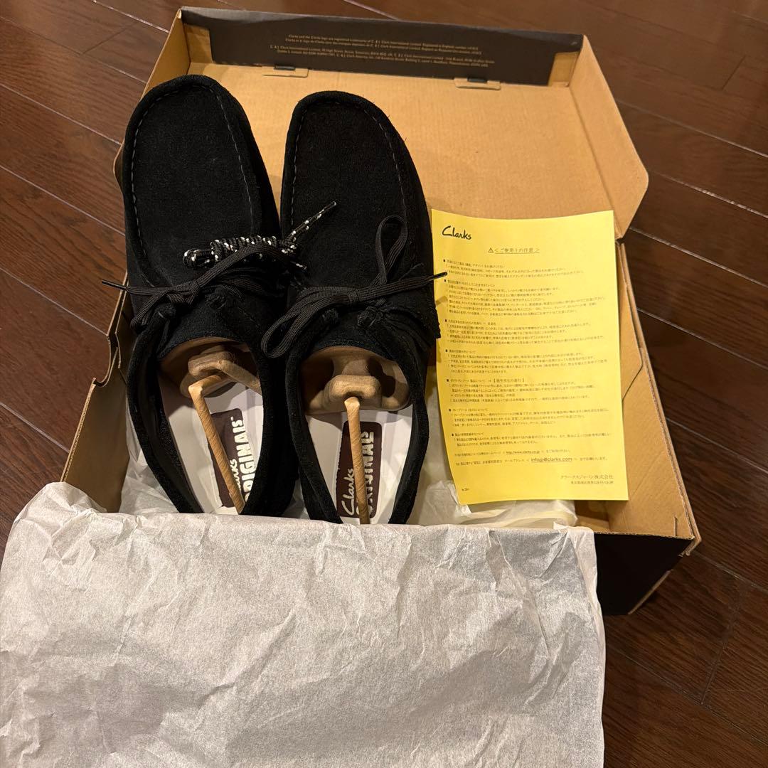 【美品】クラークス ワラビーブーツ 黒 GTX ゴアテックス vibramソール